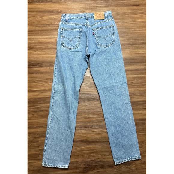 Vintage 98' Levi's 505 Regular Fit Straight Leg Light Wash Mens Jeans Sz 34x36 - Picture 8 of 9
